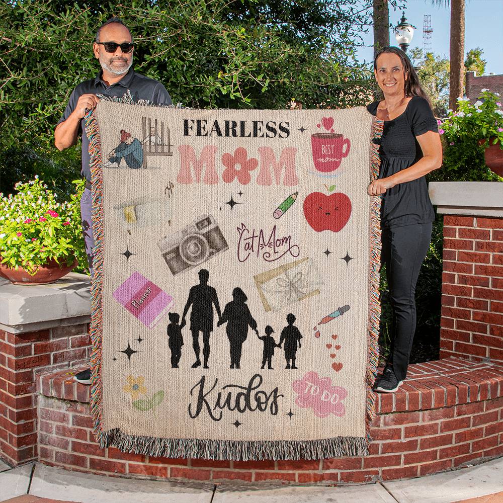 Fearless Mom Woven Heirloom Blanket