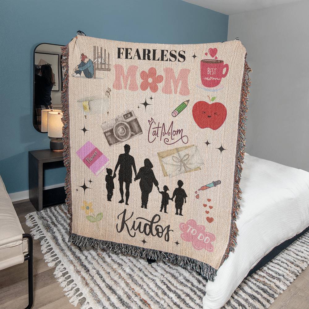 Fearless Mom Woven Heirloom Blanket