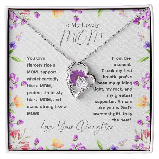 To My Lovely Mom Forever Love Necklace - Gifted Jewels