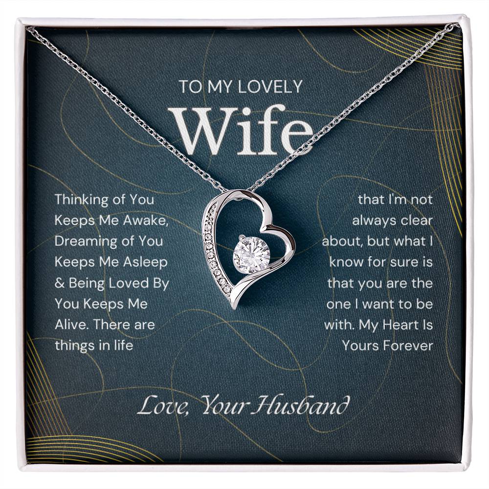 To My Lovely Wife Forever Love Necklace - Gifted Jewels