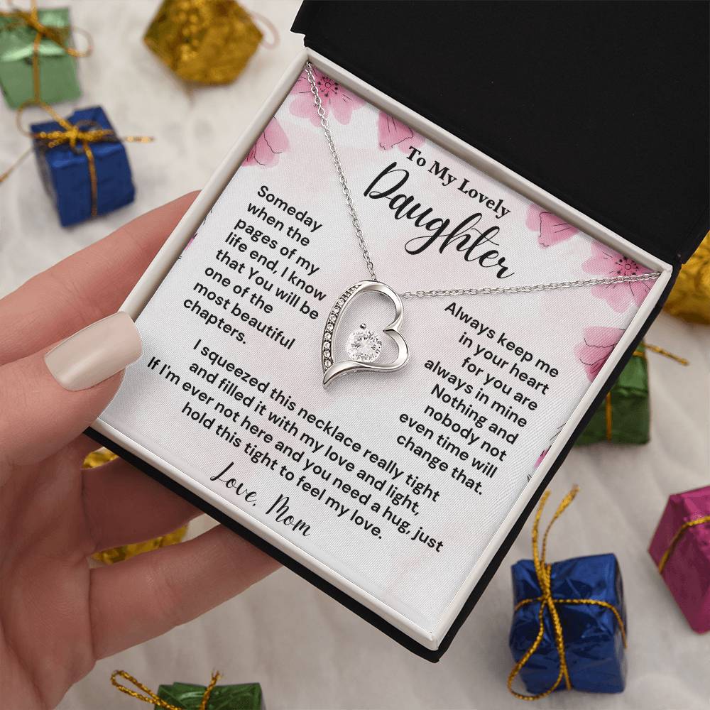 To My Lovely Daughter Forever Love Necklace - Gifted Jewels