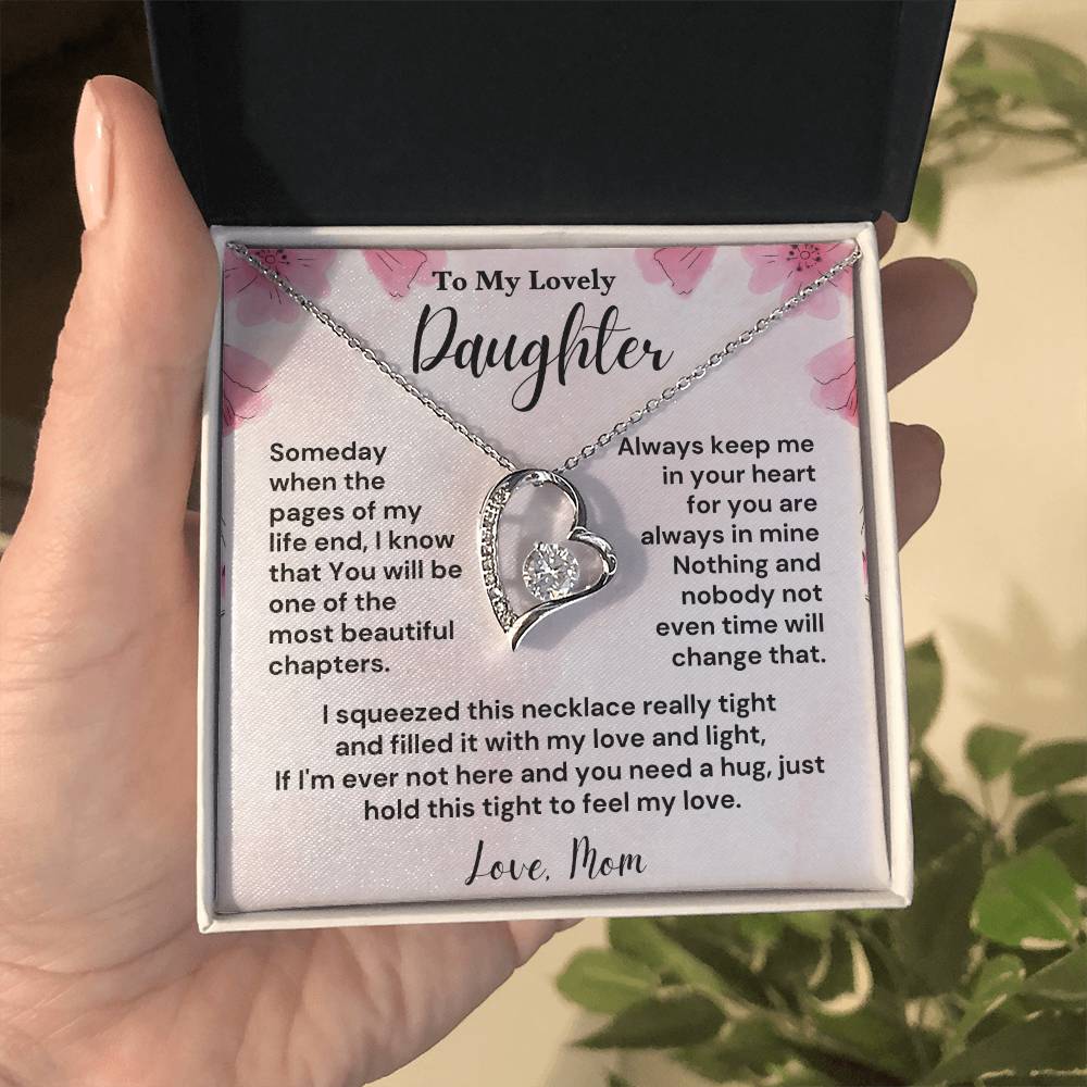 To My Lovely Daughter Forever Love Necklace - Gifted Jewels