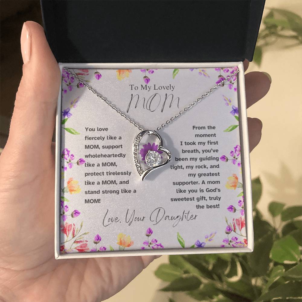 To My Lovely Mom Forever Love Necklace - Gifted Jewels