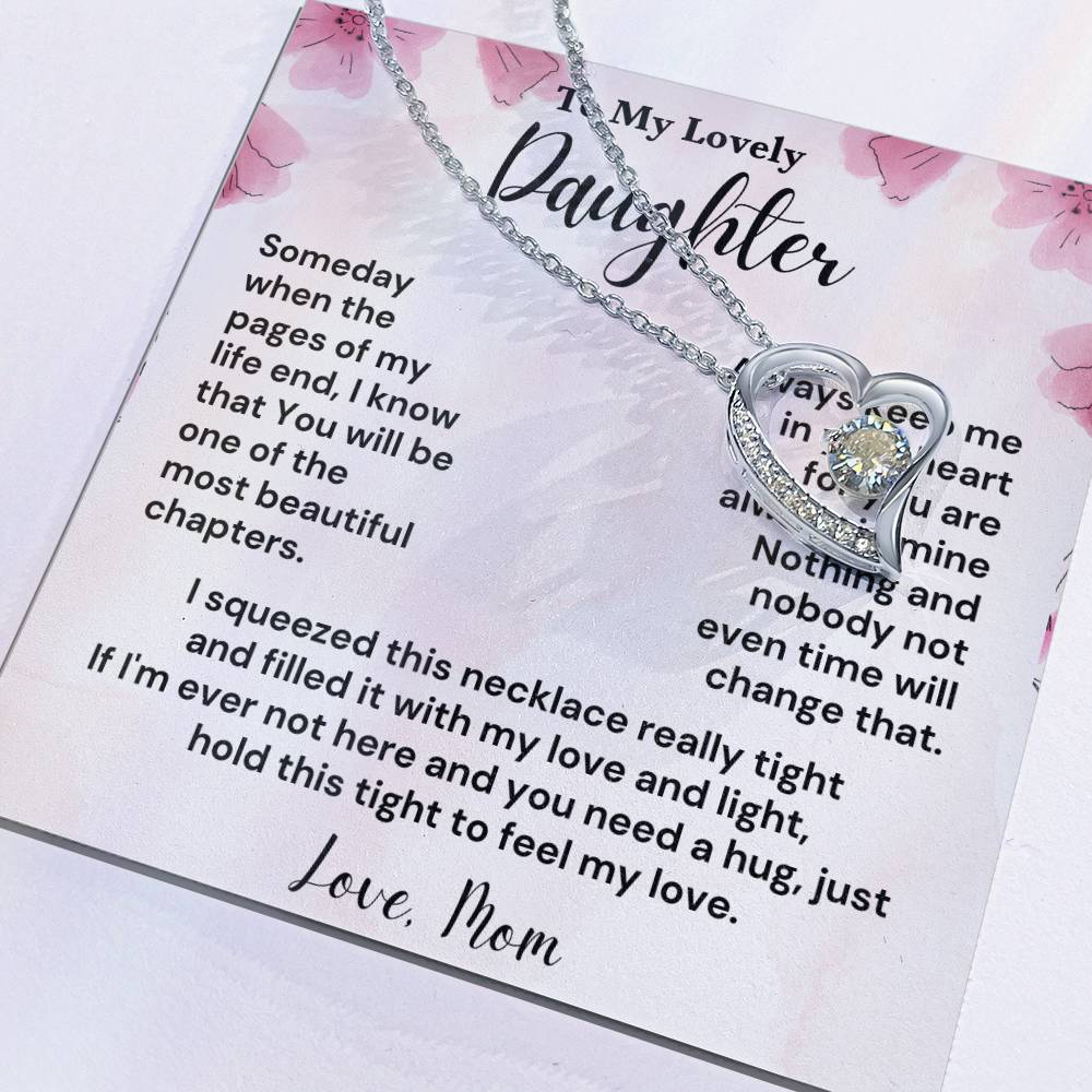 To My Lovely Daughter Forever Love Necklace - Gifted Jewels