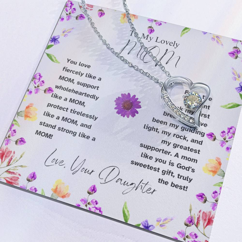 To My Lovely Mom Forever Love Necklace - Gifted Jewels