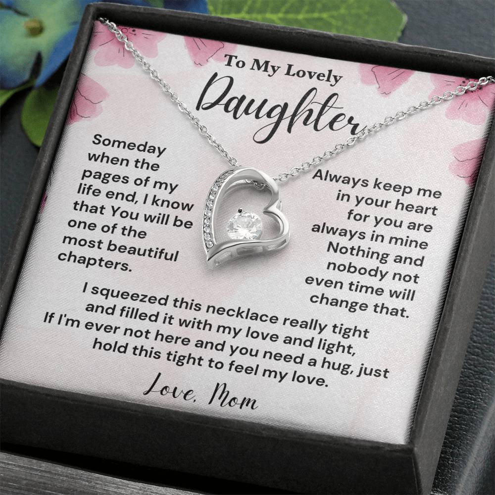 To My Lovely Daughter Forever Love Necklace - Gifted Jewels