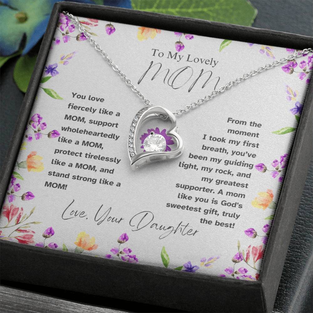 To My Lovely Mom Forever Love Necklace - Gifted Jewels