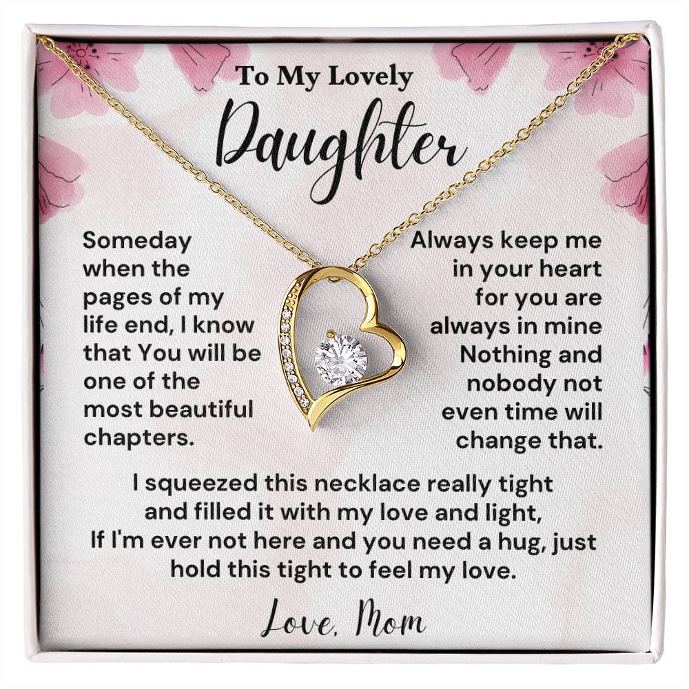 To My Lovely Daughter Forever Love Necklace - Gifted Jewels