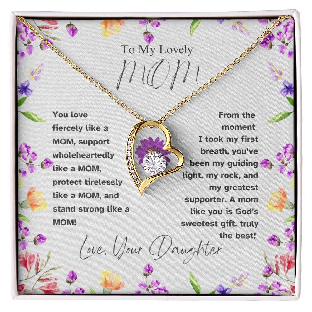 To My Lovely Mom Forever Love Necklace - Gifted Jewels