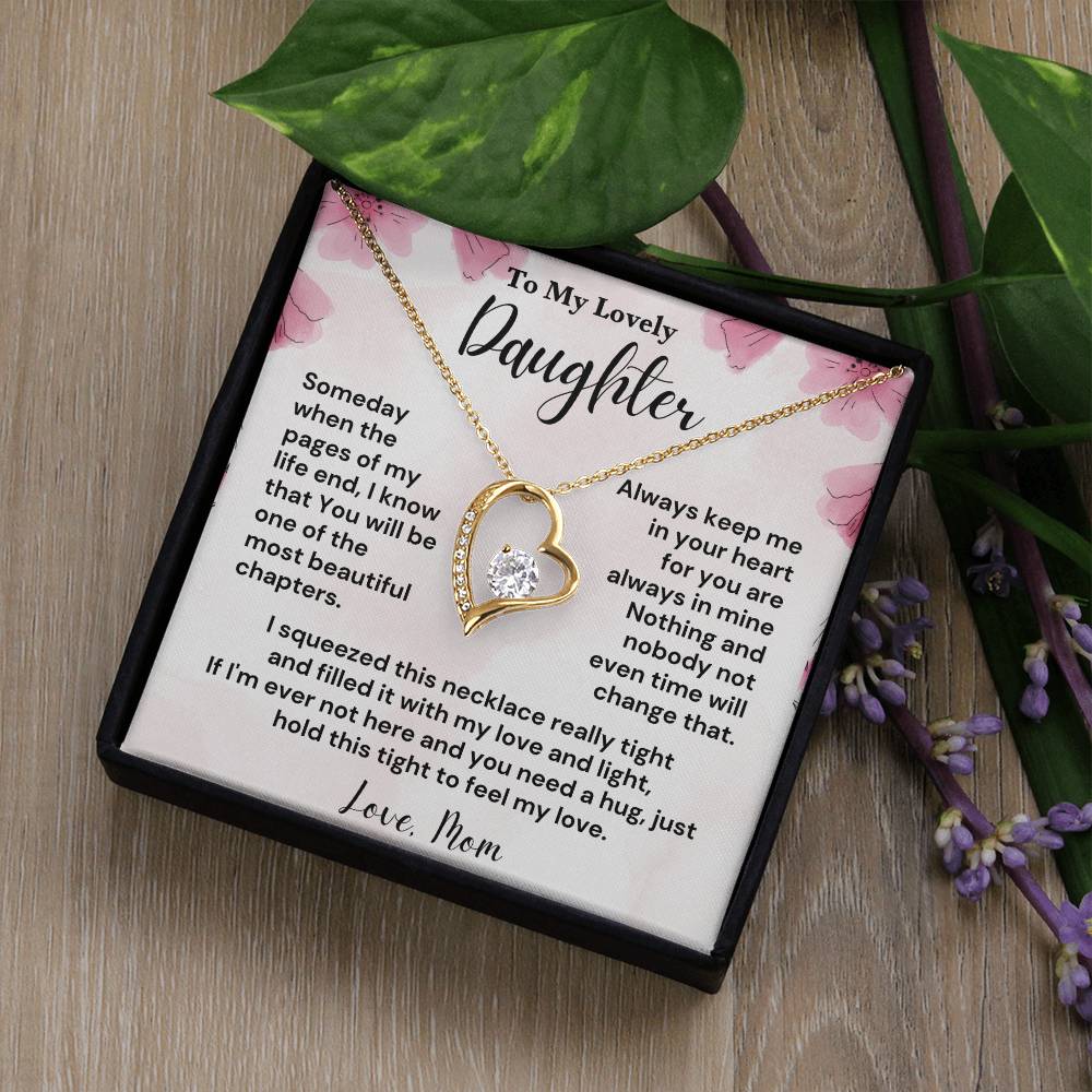 To My Lovely Daughter Forever Love Necklace - Gifted Jewels