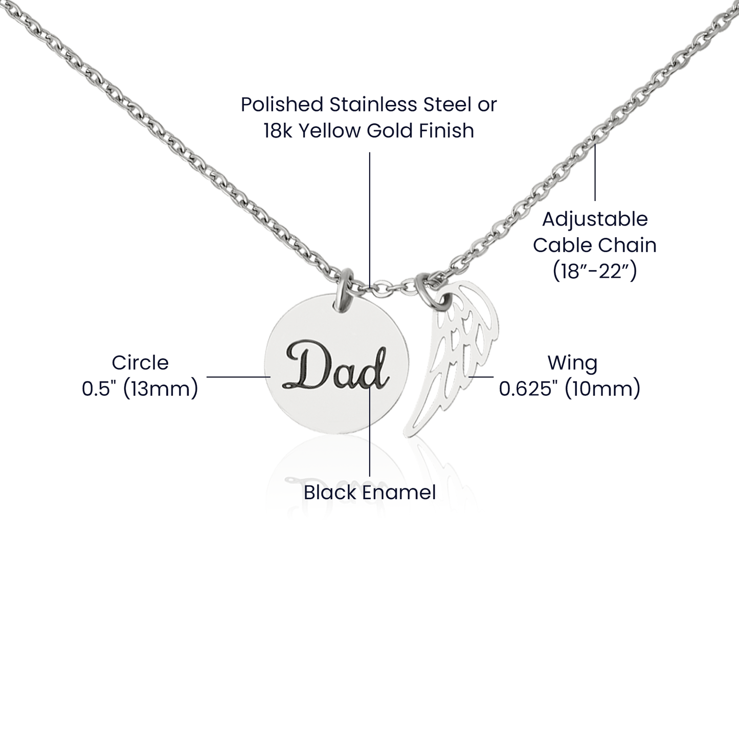 Dad Memorial Remembrance Necklace