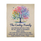 Personalized Family Tree Blanket Jersey Fleece Blanket 50x60