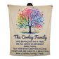 Personalized Family Tree Blanket Jersey Fleece Blanket 50x60