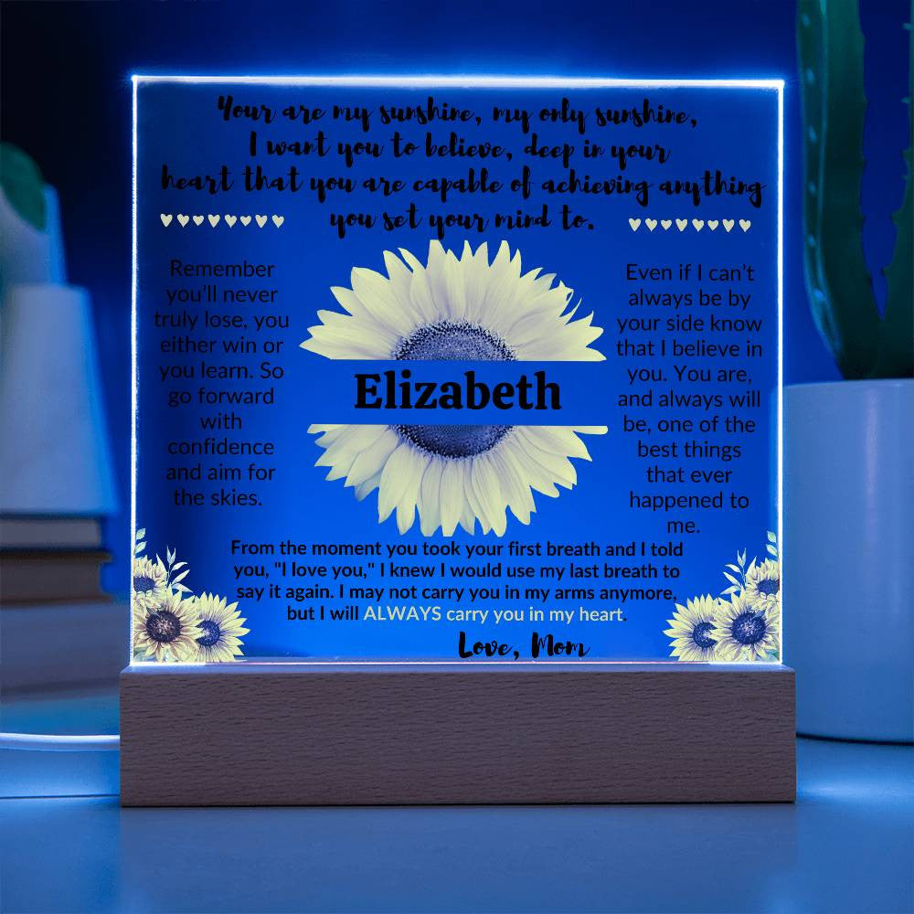 Daughter Personalized Gift Acrylic Plaque