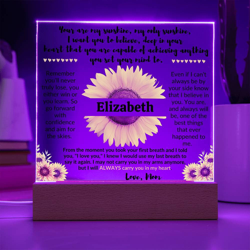 Daughter Personalized Gift Acrylic Plaque